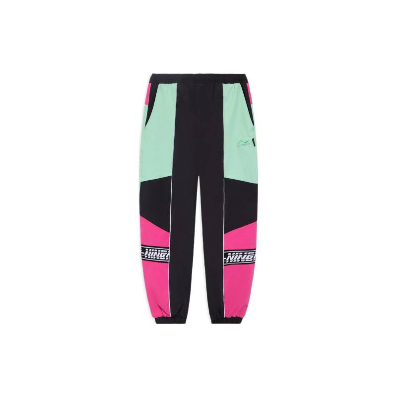 Li Ning China Series Trendige Musikfestival Colorblock Reflektierende Locker sitzende Sporthose Herren Hosen AYKS093-1 L von Joom DACH