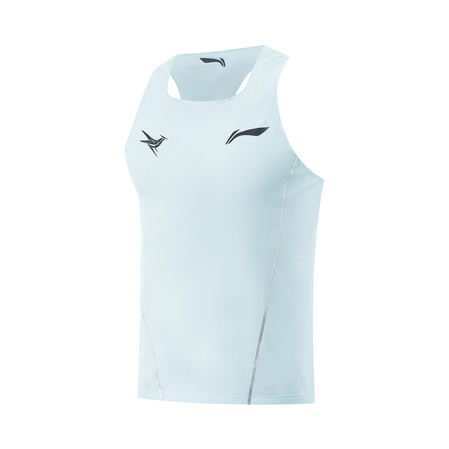 Li Ning Dragon Sparrow Atmungsaktiv Schnelltrocknend Sport Slim Fit Outdoor Ärmellos Gestrickte Laufwettkampf Weste Herren Oberteile Hellhimmelblau AAYV123-5 M von Joom DACH