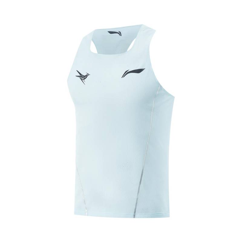 Li Ning Dragon Sparrow Atmungsaktiv Schnelltrocknend Sport Slim Fit Outdoor Ärmellos Gestrickte Laufwettkampf Weste Herren Oberteile Hellhimmelblau AAYV123-5 M von Joom DACH