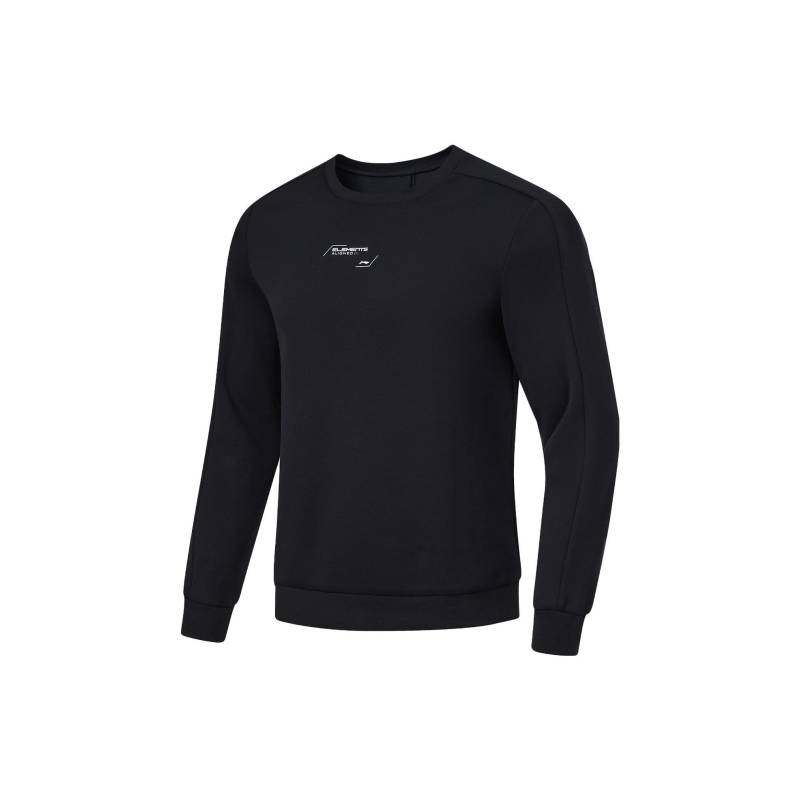 Li Ning Einfacher Rundhals-Pullover Gestricktes Sweatshirt Herren Sweatshirts Schwarz AWDU057-1 M von Joom DACH