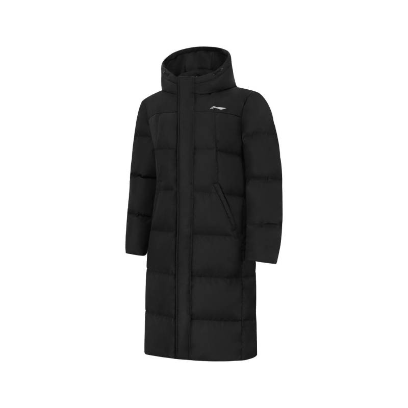 Li Ning Einfarbige Fleece-Daunenjacke mit Kapuze Herren Oberbekleidung Schwarz AYMT199-1 XL von Joom DACH