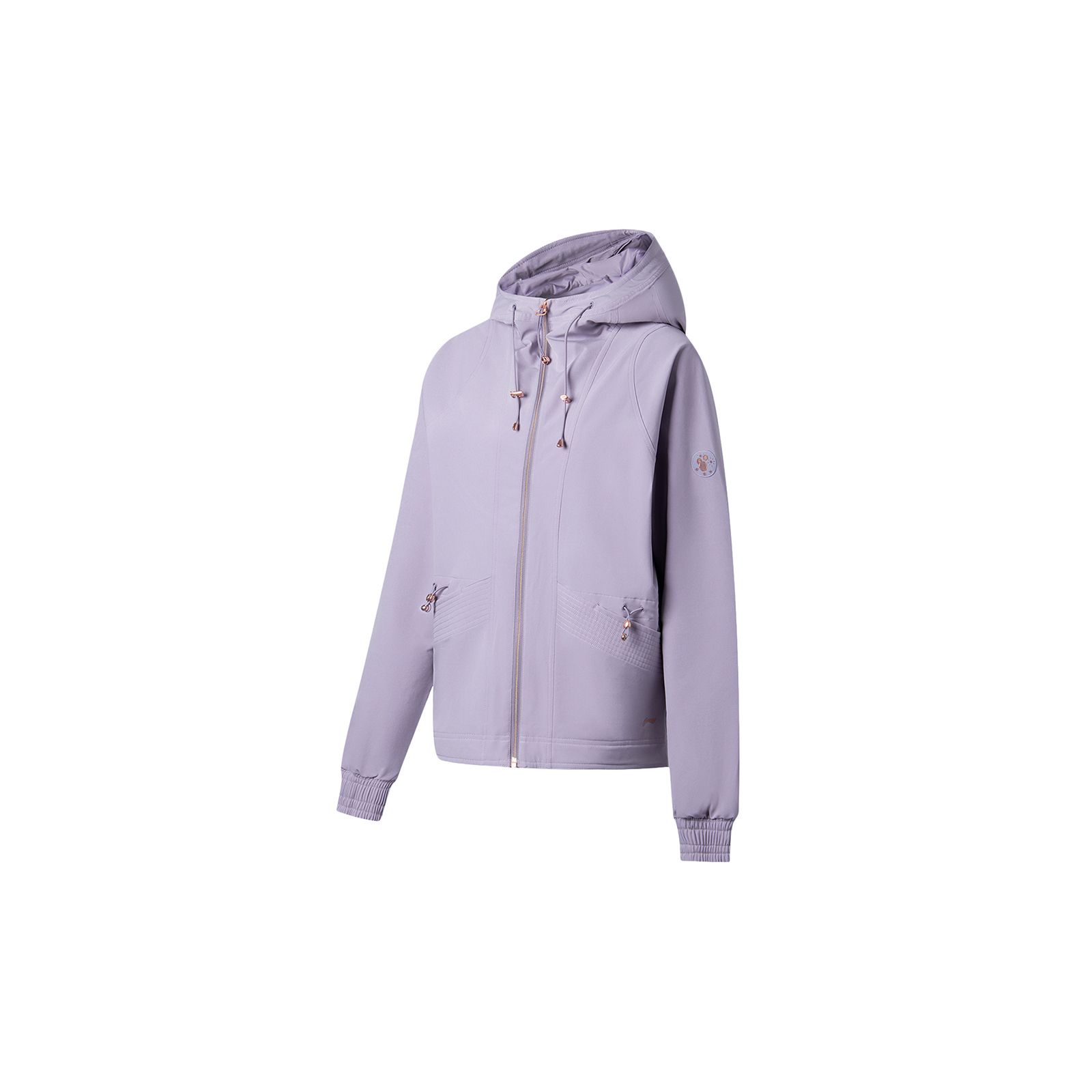 Li Ning Einfarbige Kapuzenjacke mit Reißverschluss und Kordelzug, Langarmjacke für Damen, Rauchlila AFDT066-8 M Li Ning Einfarbige Kapuzenjacke mit Reißverschluss und Kordelzug, Langarmjacke für Damen, Rauchlila AFDT066-8 M von Joom DACH
