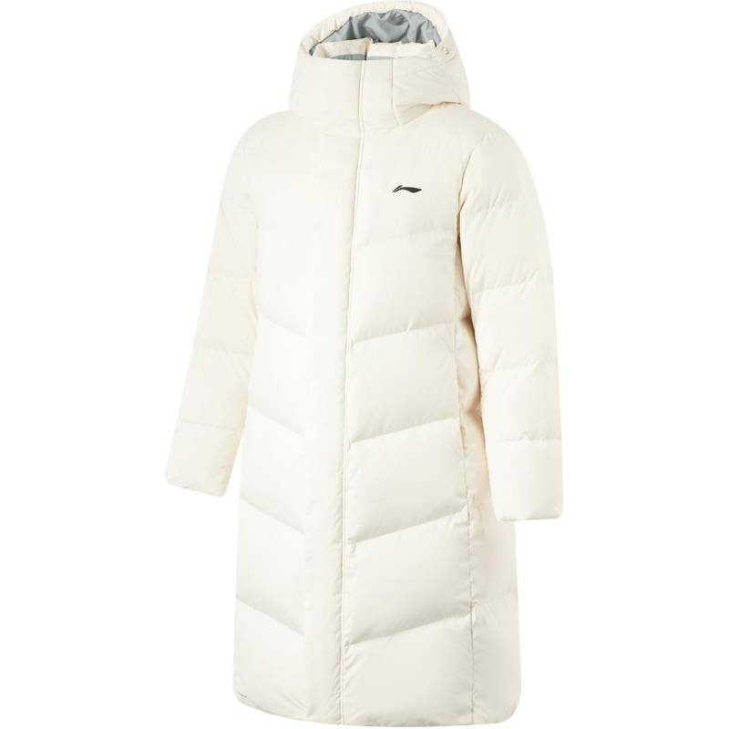 Li Ning Fitness Series Logo Bequeme Lockere Kältebeständige Warme Outdoor Lange Freizeit Daunenjacke Herren Oberbekleidung Off-White AYMU095-2 XXL von Joom DACH