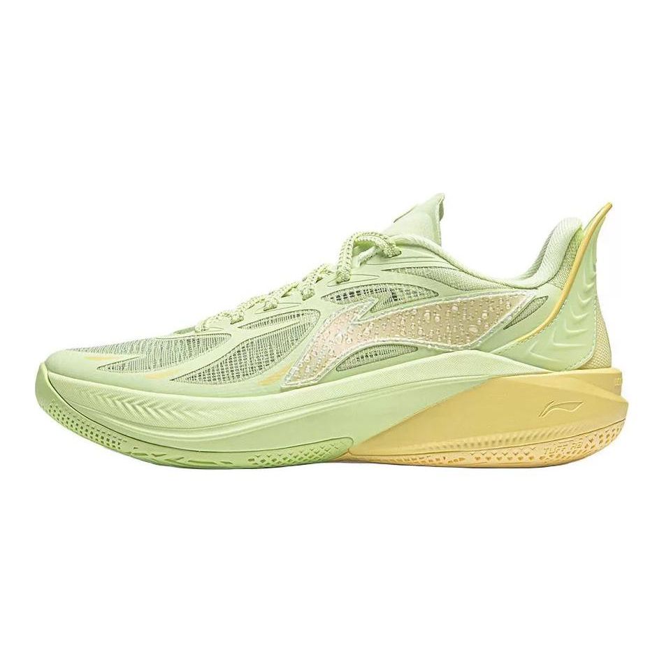 Li Ning Kinder Sonic 12 Stoßdämpfende Strapazierfähige Low-Top Basketballschuhe Herren Basketballschuhe Schmetterlings-Pink Grün YKBU054-15 33 von Joom DACH