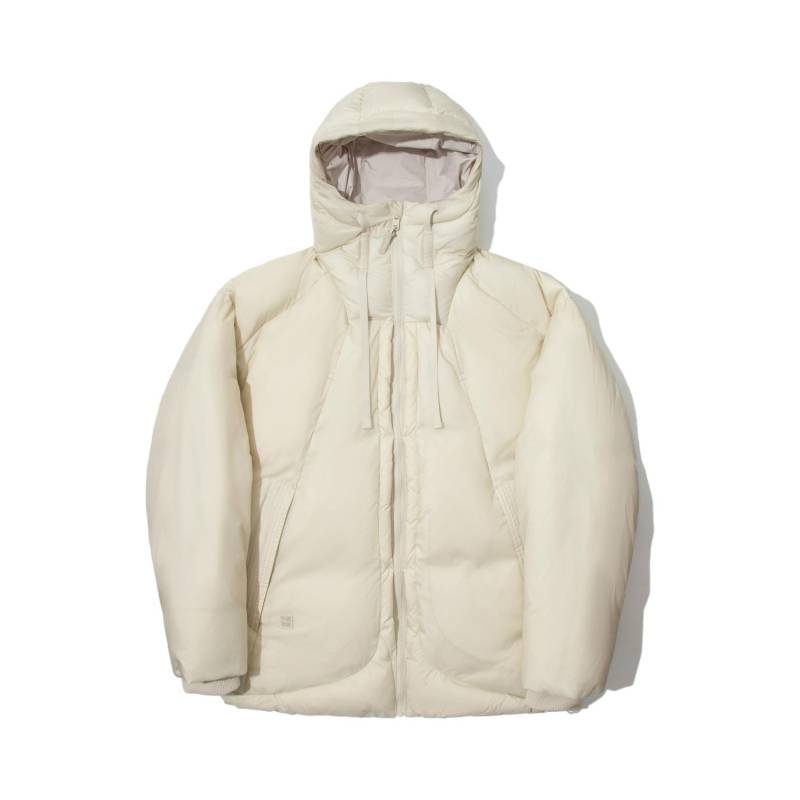 Li Ning Kung Fu Serie Einfarbig Locker Kurz Kapuzen Langarm Daunenjacke Herren Oberbekleidung Haferflocken-Grau AYMU307-1 M von Joom DACH