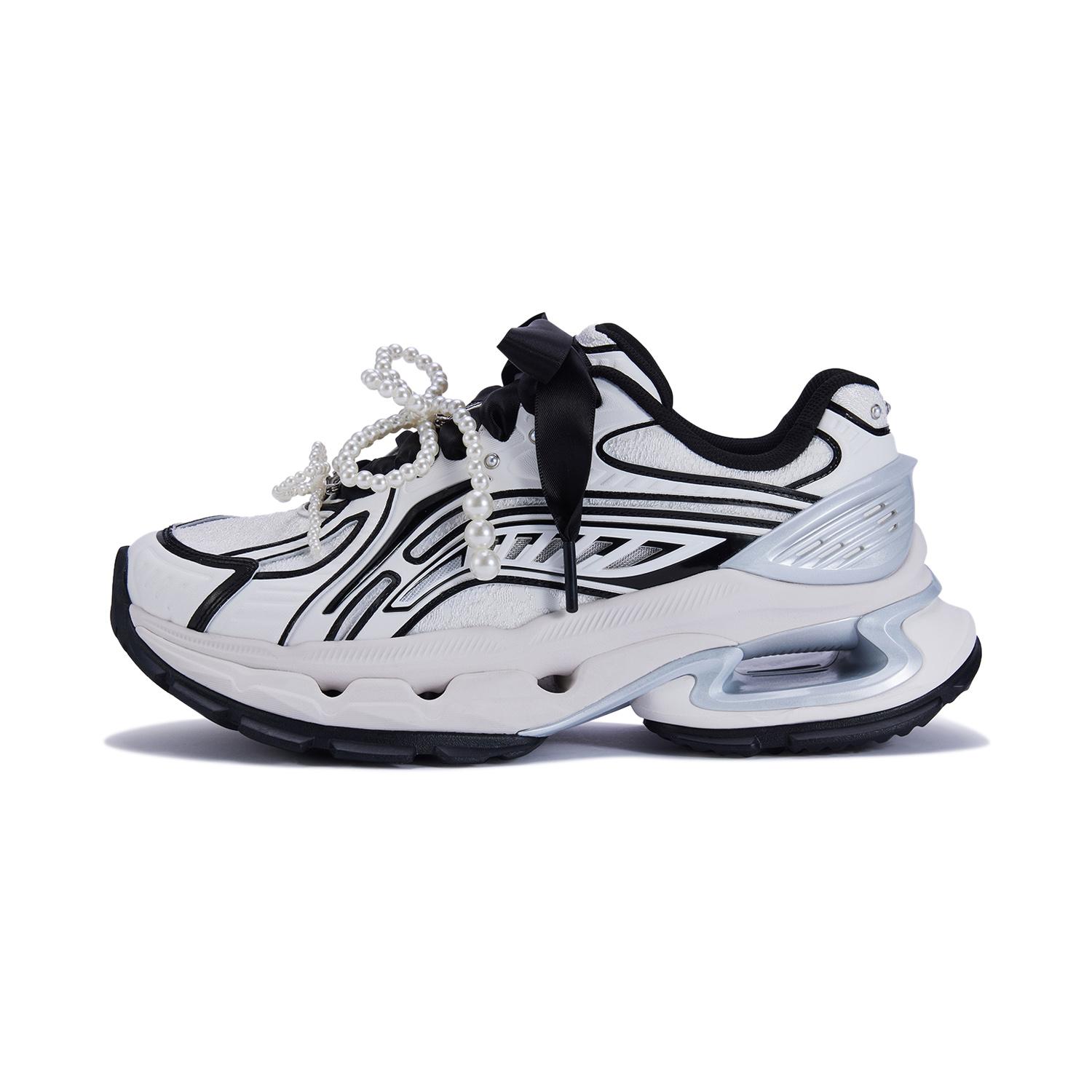 Li Ning Lijun BOW Bequeme Vielseitige Langlebige Unterstützung Low Top Freizeitschuhe Damen Freizeitschuhe Weiß AZGU008-8 35⅔ von Joom DACH