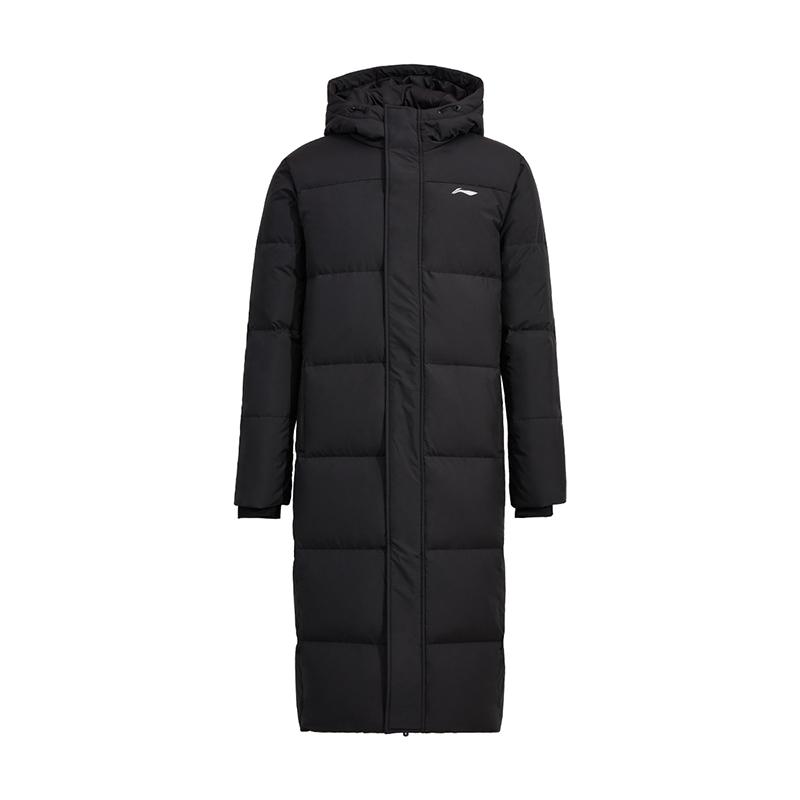 Li Ning Logo Print Windbreaker Kapuzenjacke Locker Lang Daunenjacke Herren Oberbekleidung Schwarz AYMU707-1 L von Joom DACH