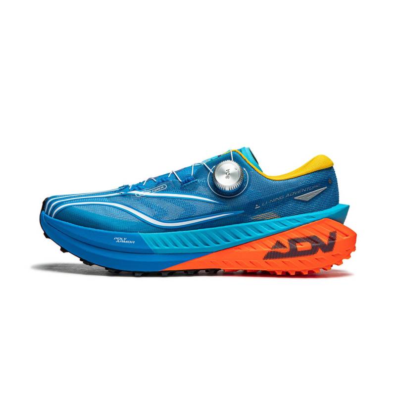 Li Ning Lu Pro Bequeme Colorblock Mode Rutschfest Abriebfest Low-Top Laufschuhe Herren Sneaker Blau Orange ARNU001-5 41 von Joom DACH