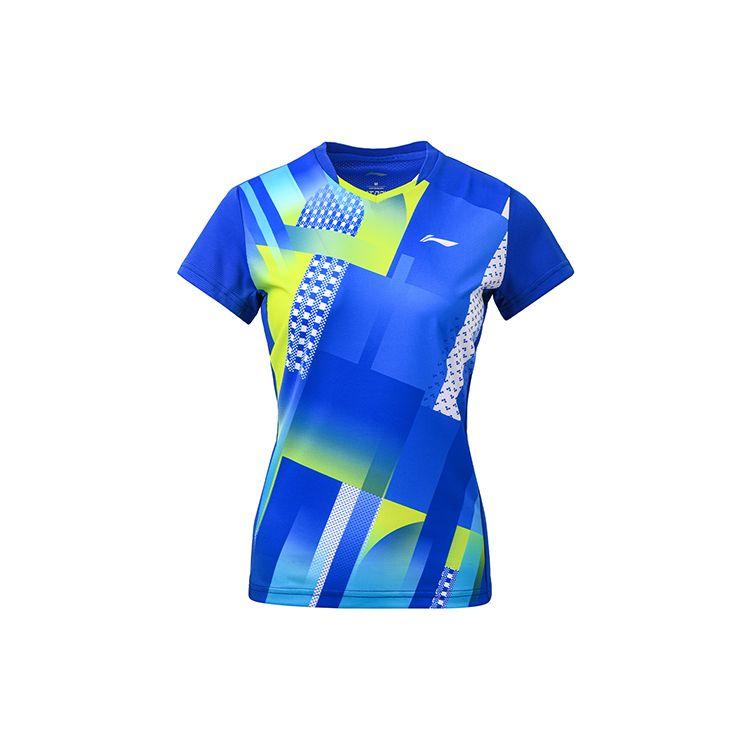 Li Ning Multifunktionelles Atmungsaktives Schweißabsorbierendes Professionelles Wettkampf-Trainings-Badminton-Kurzarm-T-Shirt Damen Oberteile Kristallblau AAYS064-2 L Li Ning Multifunktionelles Atmungsaktives Schweißabsorbierendes Professionelles Wettkampf-Trainings-Badminton-Kurzarm-T-Shirt Damen Oberteile Kristallblau AAYS064-2 L von Joom DACH