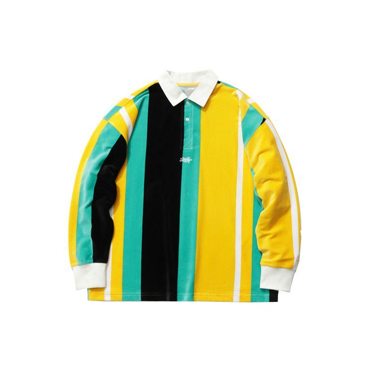 Li Ning Skateboard Series Fleece Warm Color Block Langarm Poloshirt Herren Oberteile Narzissengelb APLR003-5 L von Joom DACH