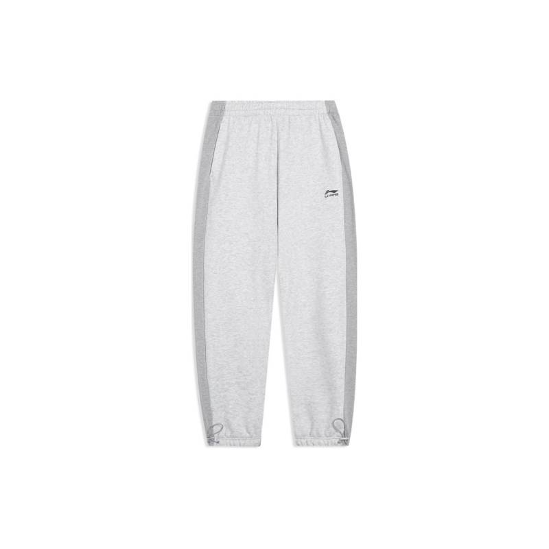 Li Ning Sport Trend Serie Colorblock Kordelzug Bündchen Strick-Sweathose Herren Unterteile Blume-Grau AKLT055-1 3XL von Joom DACH