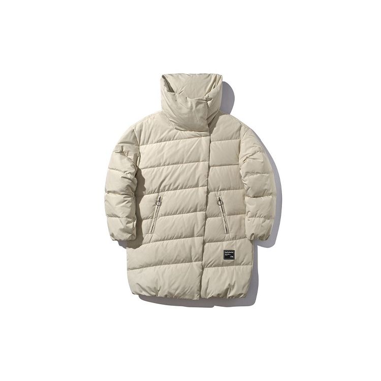 Li Ning Sportmode Serie Revers Mittellange Daunenjacke Winter Damen Oberbekleidung Wolken-Regen-Grau AYMP074-1 XL von Joom DACH