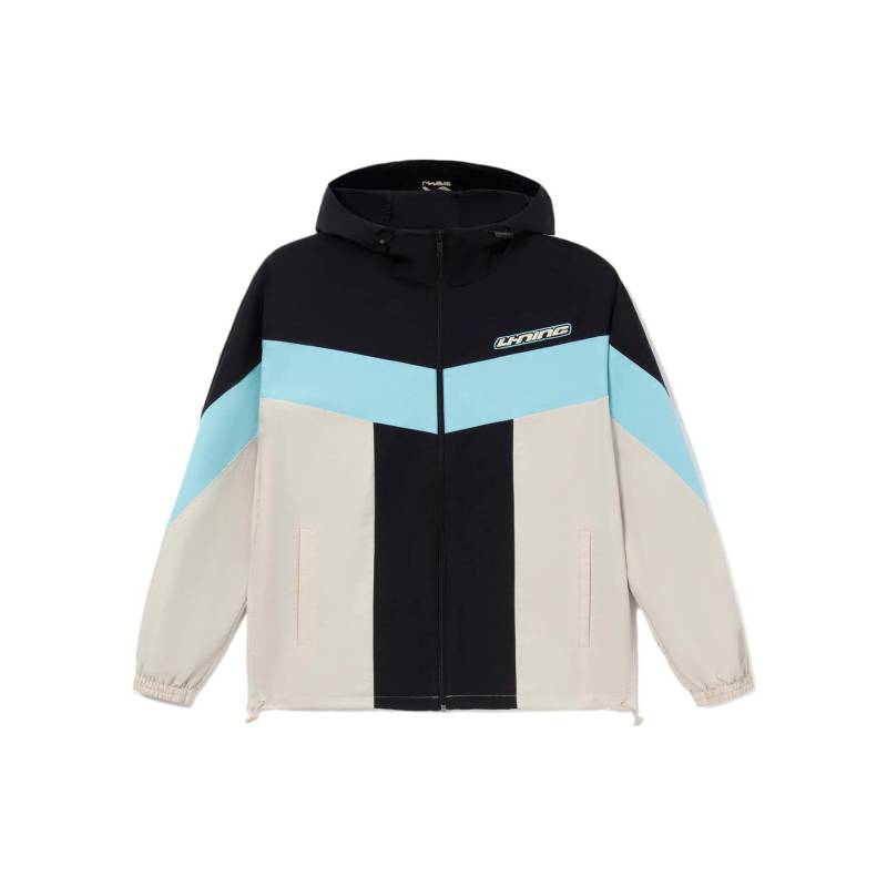 Li-Ning Sports Life Series Colorblock Zip-Up Kapuzenjacke Herren Jacken Haferflocken-Grau AFDS033-5 M von Joom DACH