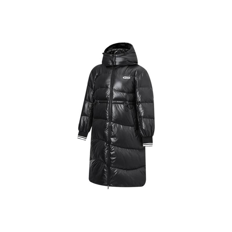 Li Ning Sports Lifestyle Serie Einfarbig Locker Lang Daunenjacke Damen Oberbekleidung Schwarz AYMT370-3 L von Joom DACH