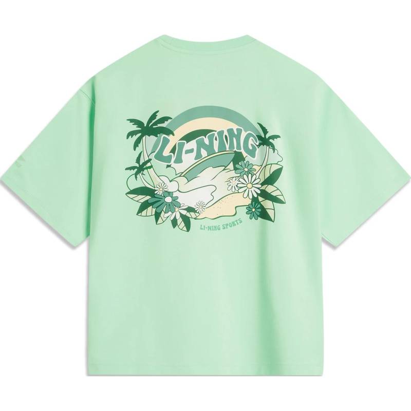 Li Ning Sports Trend Serie Bedruckter Buchstaben Rundhals Bequem Atmungsaktiv Locker Kurzarm T-Shirt Damen T-Shirts Cool-Grün AHSU360-3 XL Li Ning Sports Trend Serie Bedruckter Buchstaben Rundhals Bequem Atmungsaktiv Locker Kurzarm T-Shirt Damen T-Shirts Cool-Grün AHSU360-3 XL von Joom DACH