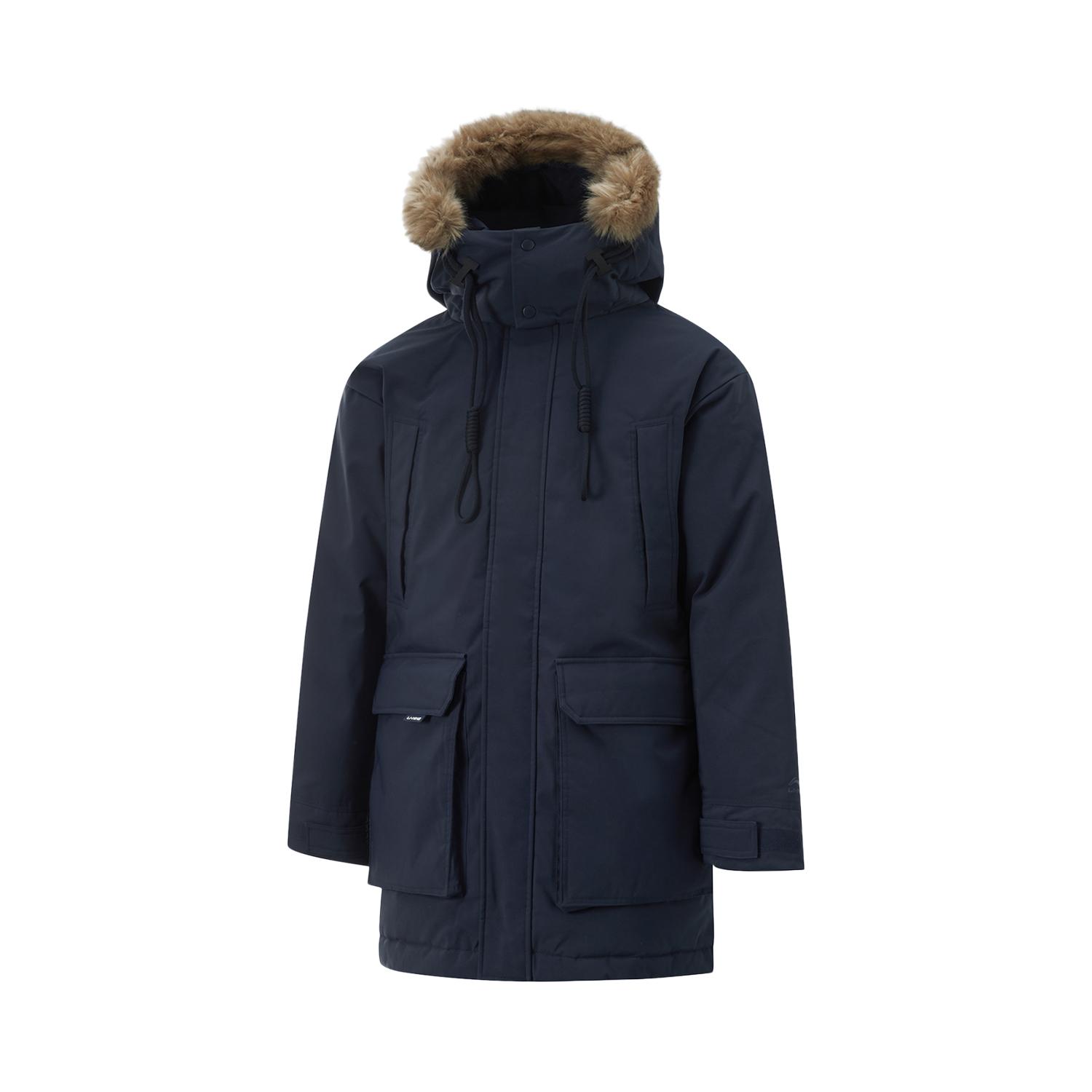 Li Ning Sports Trend Serie Einfarbig Kapuze Reißverschluss Kälteabweisend Winter Outdoor Mittellang Daunenjacke Herren Oberbekleidung Tiefmarineblau AYMU361-3 XL Li Ning Sports Trend Serie Einfarbig Kapuze Reißverschluss Kälteabweisend Winter Outdoor Mittellang Daunenjacke Herren Oberbekleidung Tiefmarineblau AYMU361-3 XL von Joom DACH