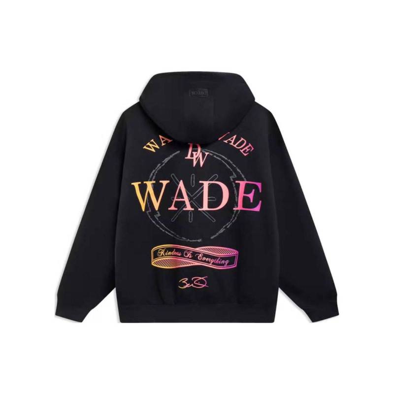 Li Ning Wade Series Letter Print Kapuzenpullover Herren Sweatshirt Schwarz AWDT141-7 M von Joom DACH