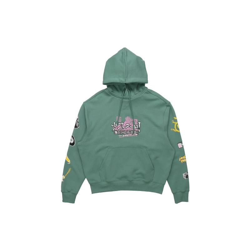Li Ning X Shao Bu Ru Chuan Kollaboration Lässiger lockerer Hoodie Unisex-Hoodies Klargrün AWDR421-1 S von Joom DACH