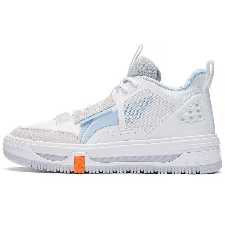 Li Ning Xing Chuan V1.5 Klassische Lässige Mid-Top Sneaker Damen Sneaker Weiß Blau AGCS240-1 35⅔ von Joom DACH