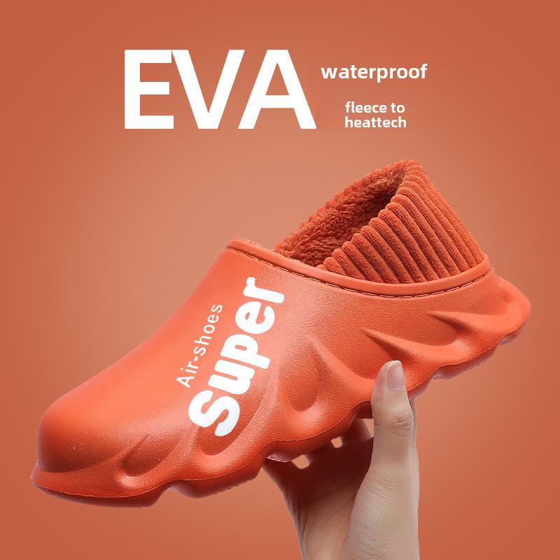 Lidani Herren wasserdichte rutschfeste Winterstiefel - warme, verdickte Baumwollpantoffeln 2024 36-37 orange von Joom DACH