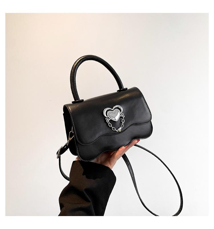 Liebe Damenhandtasche Kleine quadratische Tasche Designer-Schultertasche Ausländischer Stil Messenger Bag Mode Handtasche schwarz von Joom DACH