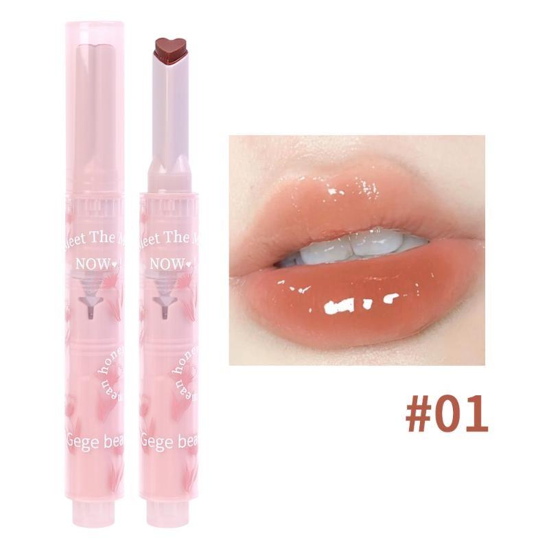 Liebe Herz Form Wasser Licht Lippenstift Stift Spiegel Gelee Lip Glasur Befeuchten Klar Lip Gloss Koreanische Lip Tint von Joom DACH