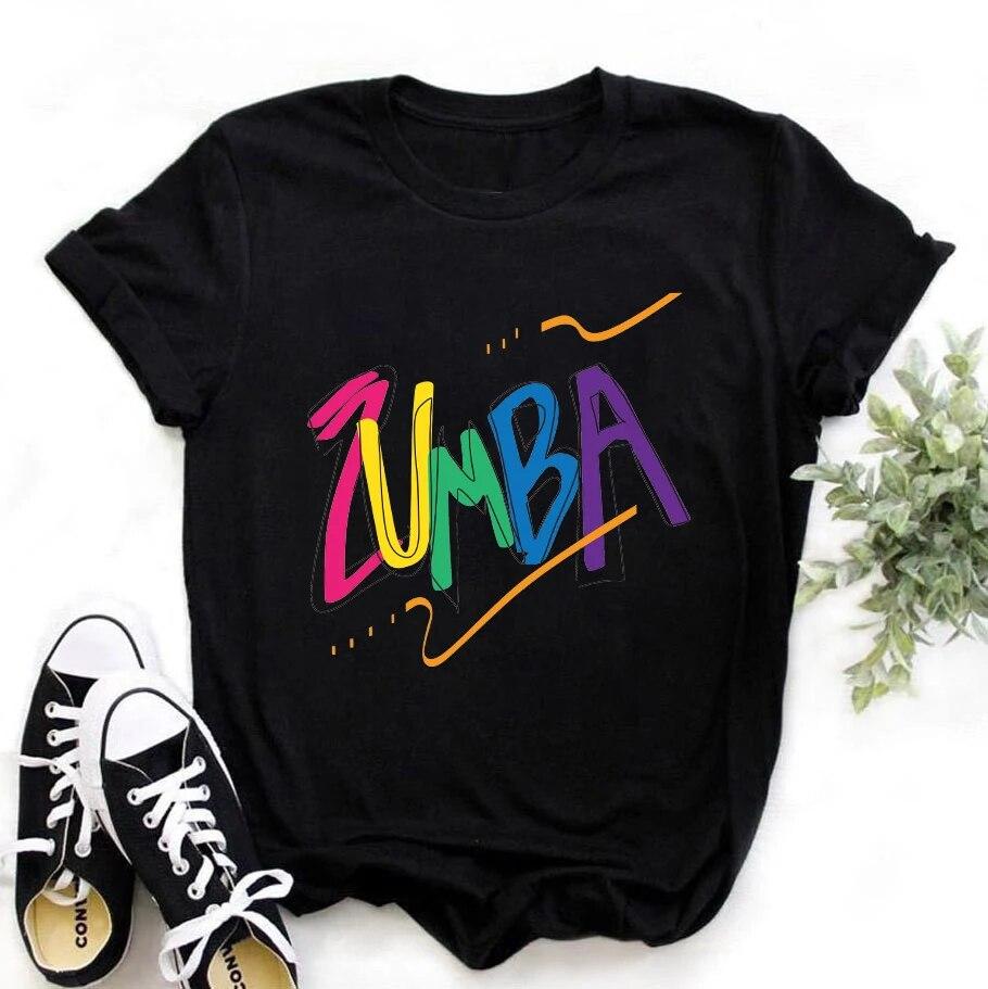 Liebe Zumba Dance Print Schwarz T Shirt Sommer Mode Frauen Kleidung Lustige Grafik T-shirt Femme Harajuku Shirt Hip Hop T-shirts M von Joom DACH