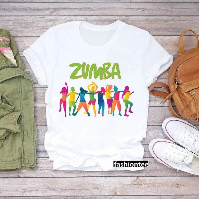 Liebe Zumba Dance Print Schwarz T Shirt Sommer Mode Frauen Kleidung Lustige Grafik T-shirt Femme Harajuku Shirt Hip Hop T-shirts XL von Joom DACH