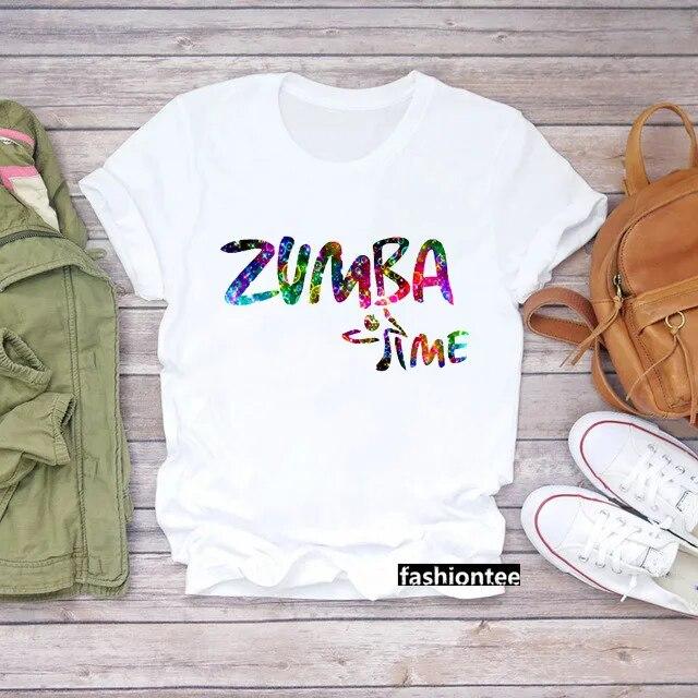 Liebe Zumba Dance Print Schwarz T Shirt Sommer Mode Frauen Kleidung Lustige Grafik T-shirt Femme Harajuku Shirt Hip Hop T-shirts XL von Joom DACH