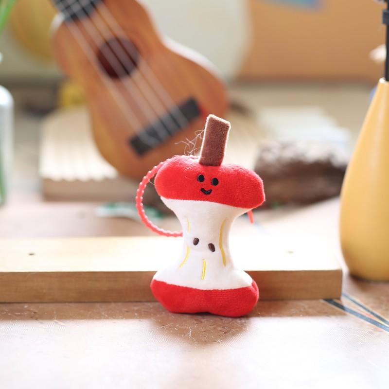 Liebevoller Plüsch-Cartoon-Knochen-Schlüsselanhänger für Frauen Cool Niedlich Kreativ Lustig Apfelkern Mode-Anhänger Schlüsselring-Zubehör Geschenk rot von Joom DACH