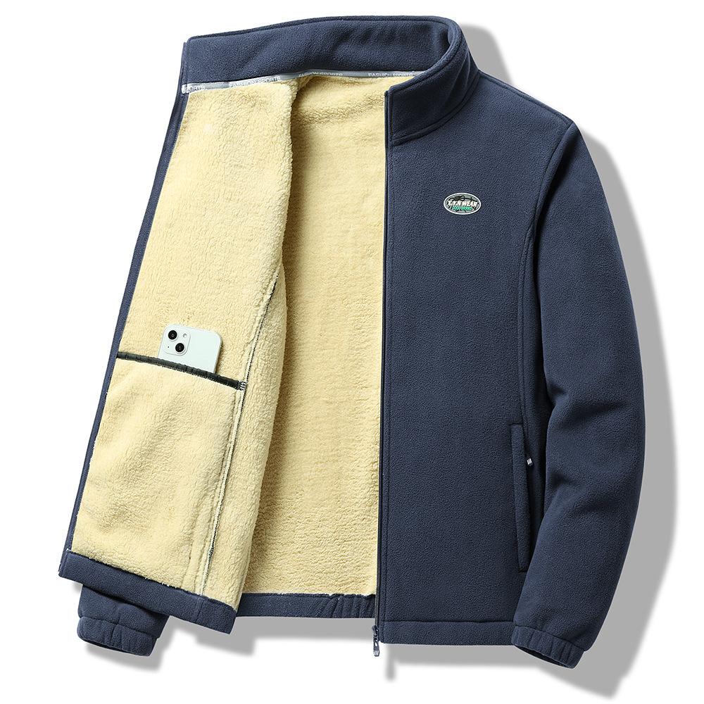 Liebhaber Herbst und Winter Neue Outdoor-Sportarten mit Fleece Verdickter Fleece Hoodie Mantel Herren Warmer Hoodie Große Größe 8XL von Joom DACH