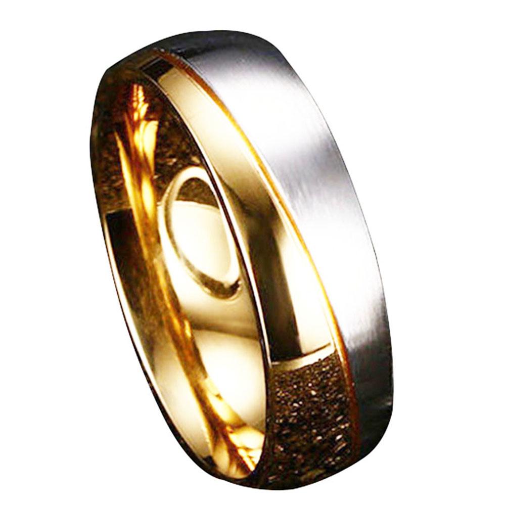 Liebhaber-Ring, Hochzeit, goldene Legierung, Titan-Stahlband, Brautschmuck, Zubehör für Männer und Frauen Boy's 10 von Joom DACH