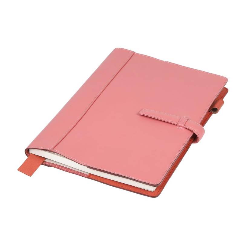 Lightex Notizbuchhülle B5 Größe Echtes Leder Zweifarbig Planerhülle B5 Größe Echtes Rindsleder Tagebuch Planer Notizbuch B5-monoleather (Pflaume) von Joom DACH