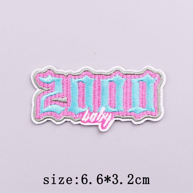 Lila Serie Patch Eisen auf Stickerei Patches für Kleidung Thermoadhesive Patches auf Kleidung Cartoon Buchstaben Patch für Kleidung von Joom DACH