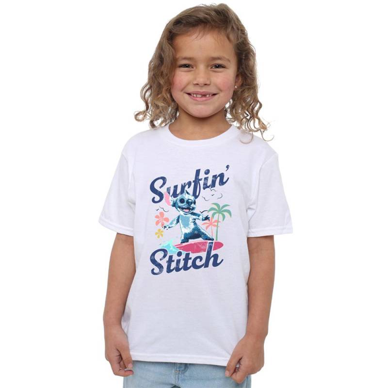 Lilo & Stitch Mädchen Surfin Waves T-Shirt 7-8 Years weiß Lilo & Stitch Mädchen Surfin Waves T-Shirt 7-8 Years weiß von Joom DACH
