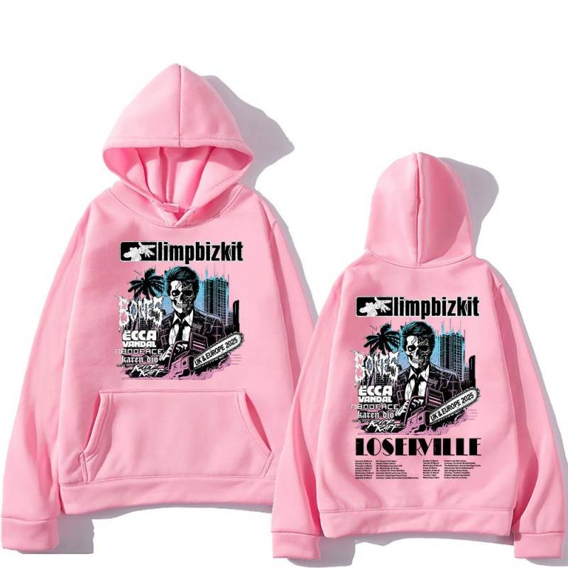 Limp Bizkit Pullover UK und Europa Tour Grafikdruck Sweatshirts Männer Frauen Übergroße Kleidung High Street Casual Pullover M von Joom DACH