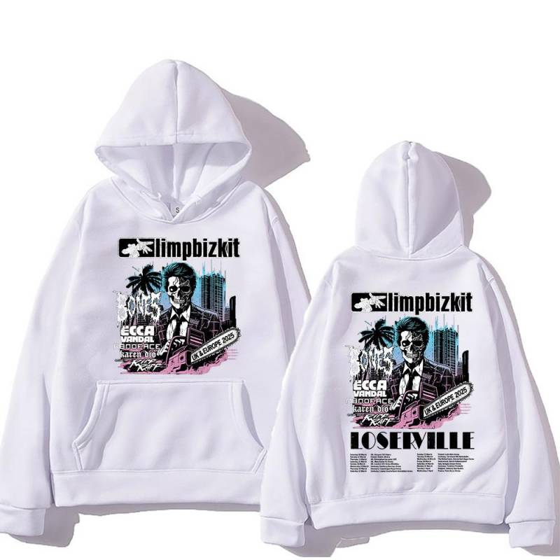 Limp Bizkit Pullover UK und Europa Tour Grafikdruck Sweatshirts Männer Frauen Übergroße Kleidung High Street Casual Pullover M weiß Limp Bizkit Pullover UK und Europa Tour Grafikdruck Sweatshirts Männer Frauen Übergroße Kleidung High Street Casual Pullover M weiß von Joom DACH
