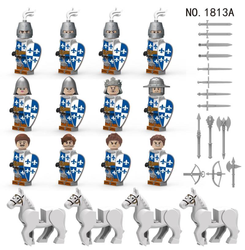 Lion Nation Army 6008 Mittelalterliche Puppe, Cartoon-Modell, Kinder-Baustein-Spielzeug von Joom DACH