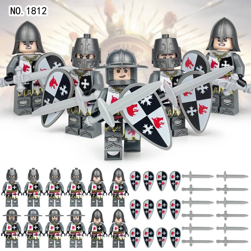 Lion Nation Army 6008 Mittelalterliche Puppe, Cartoon-Modell, Kinder-Baustein-Spielzeug von Joom DACH