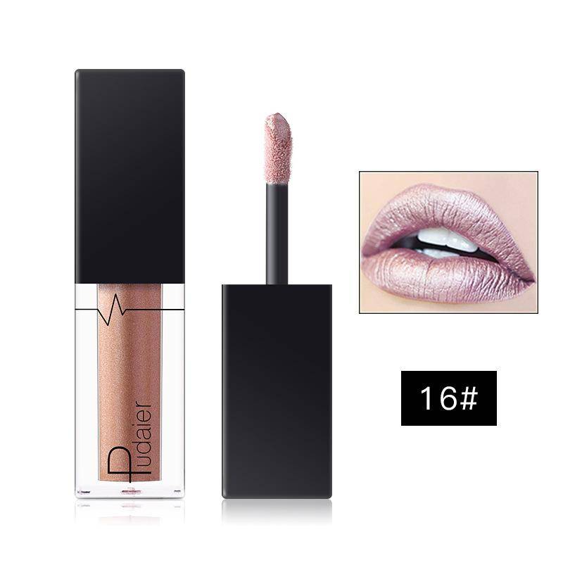 Lipgloss Pudaier Matt Matte Flüssige Lippenglasur Antihaft-Becher Rot Leicht zu färbendes Lipgloss-Makeup 16# von Joom DACH
