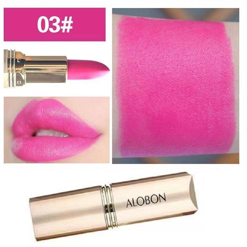 Lippenstift Wasserdicht Langlebig Rot Lippenstifte Resistant Rose Lippenstift Samt Lipstic Kosmetik Mädchen Frauen Make-Up 3# von Joom DACH