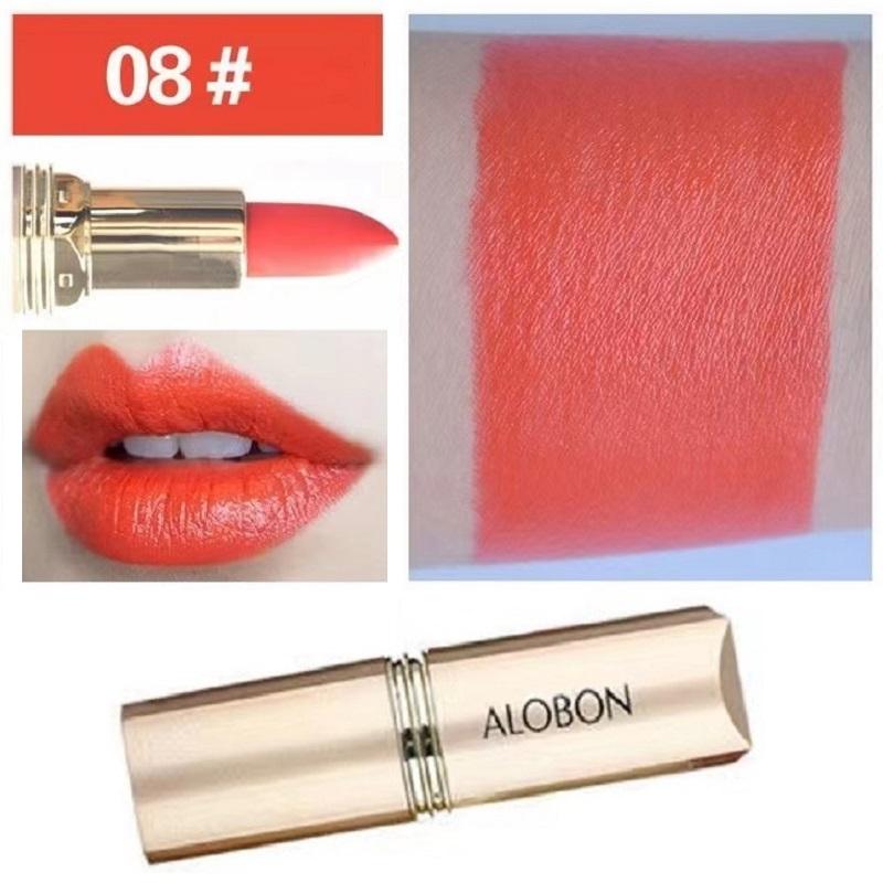 Lippenstift Wasserdicht Langlebig Rot Lippenstifte Resistant Rose Lippenstift Samt Lipstic Kosmetik Mädchen Frauen Make-Up 8# von Joom DACH