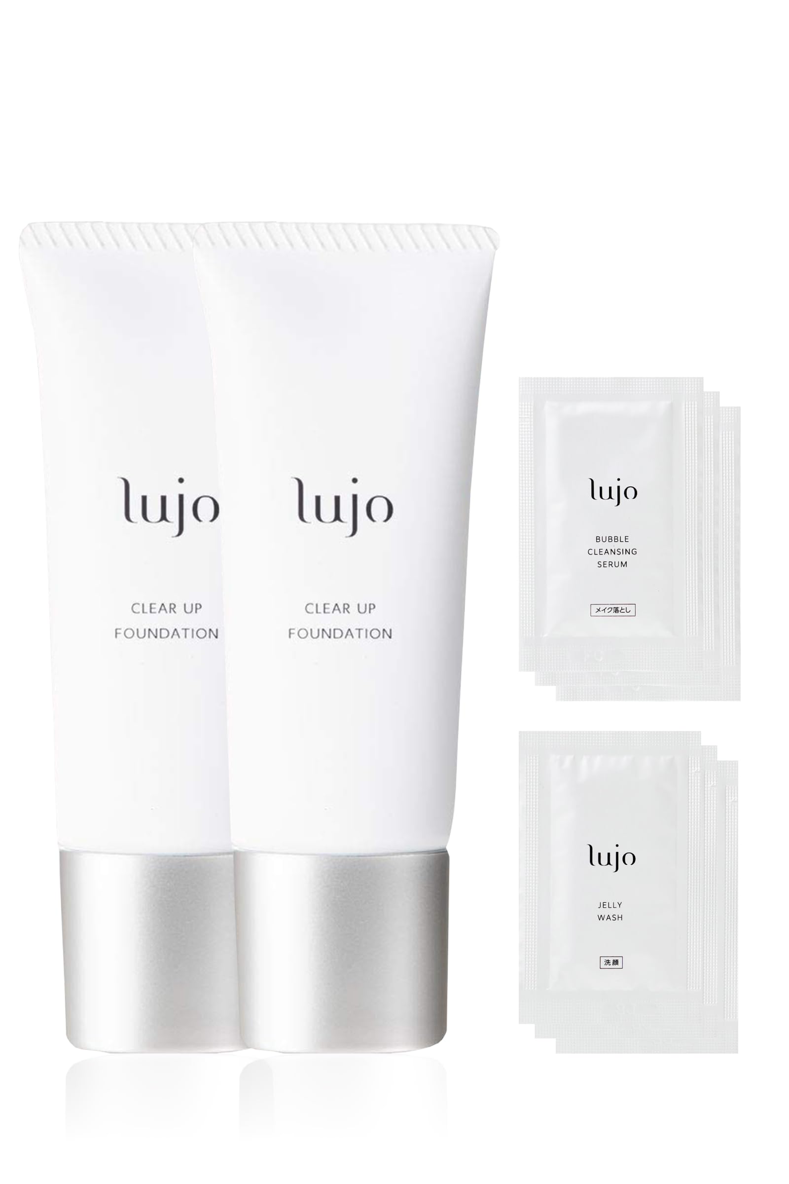 Liquid Foundation lujo Clear Up Liquid Foundation Beige Contains Beauty Ingredients Natural month Pouch Set Wash Makeup Remover Includes 3 bags beige von Joom DACH