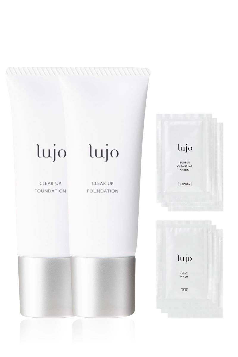 Liquid Foundation lujo Clear Up Liquid Foundation Beige Contains Beauty Ingredients Natural month Pouch Set Wash Makeup Remover Includes 3 bags beige von Joom DACH
