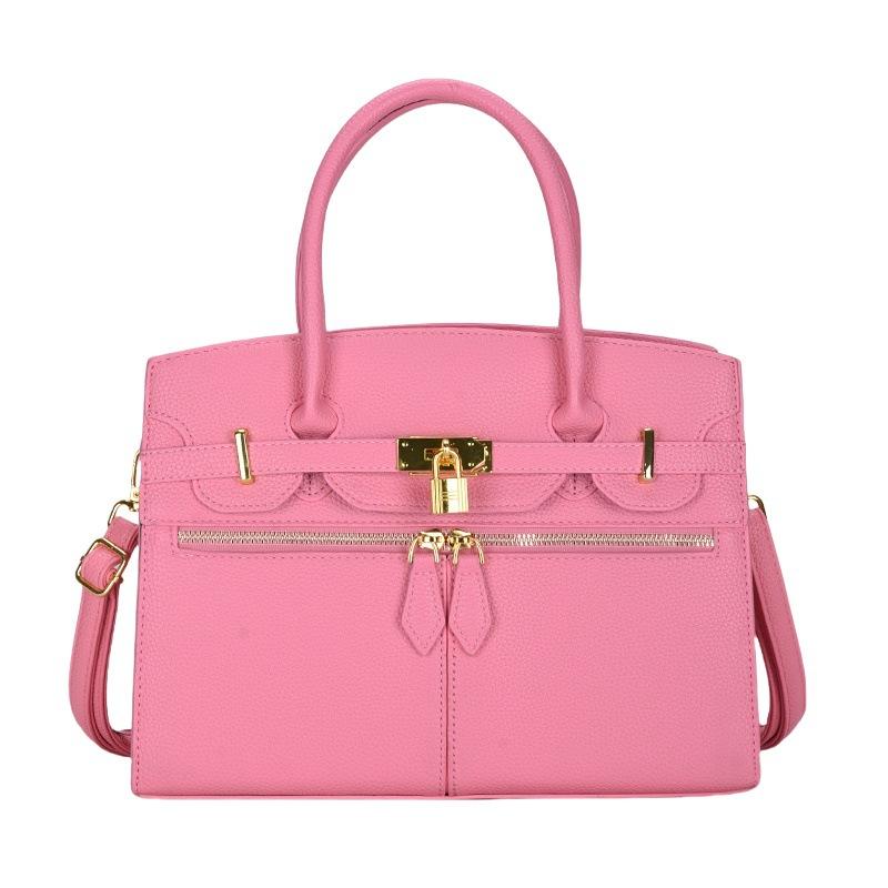 Litschi-Muster leichter Luxus große Kapazität hohe Qualität weich langlebig Mode exquisit leicht Pendler Outdoor Strand Umhängetasche Schultertasche rosa von Joom DACH