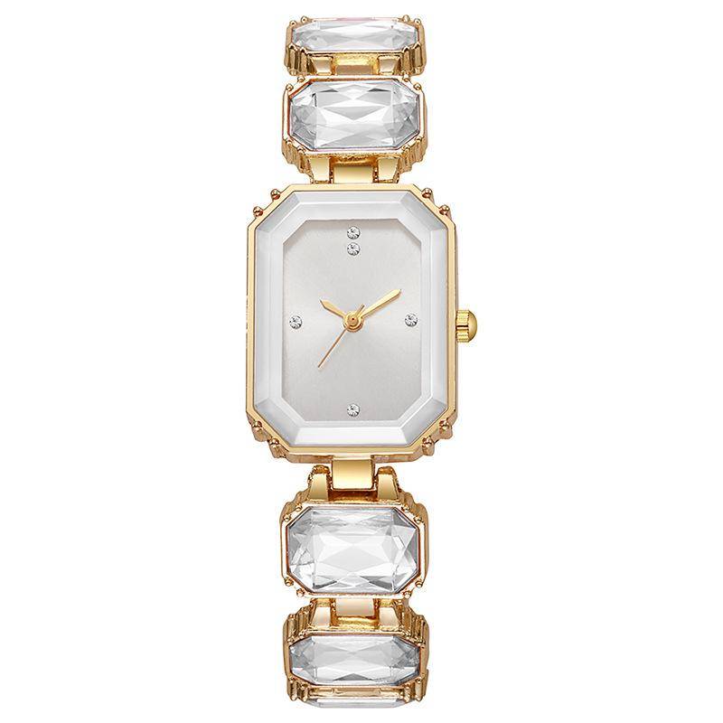 Little Rock 2024 Damen Luxus Diamantuhr - Elegantes, hochwertiges und stilvolles Design weiß von Joom DACH