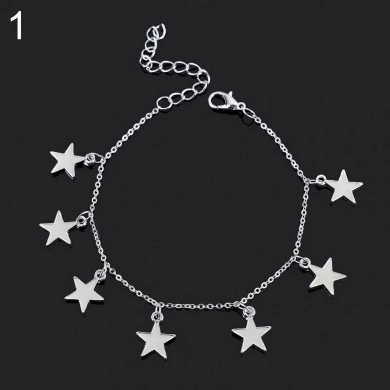 Little Star Heart Flower Glow in the Dark Fußkettchen Fußkettchen Damenschmuck von Joom DACH