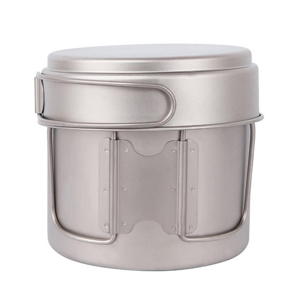 Lixada Ultraleichtes Titan-Kochset, Outdoor-Camping-Kochgeschirr-Set, 1100 ml Topf und 350 ml Bratpfanne mit 1100ml pot with 350ml pan von Joom DACH