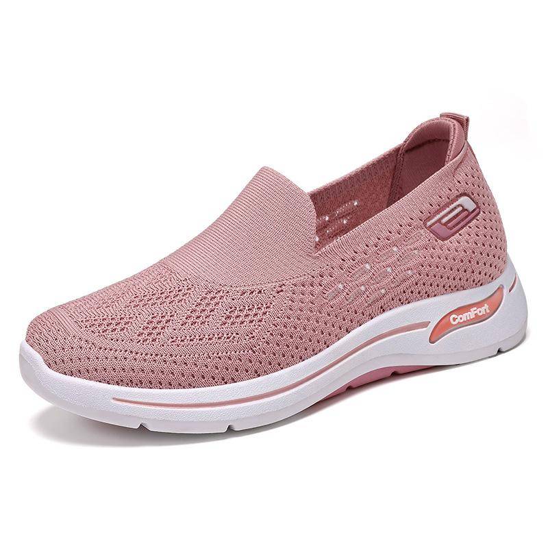 Loafer-Sneaker für Damen, Slip-on-Laufschuhe, rutschfeste Wanderschuhe, leichte Fitness-Workout-Schuhe, atmungsaktiv, modisch, lässig, flache Sneakers für Damen 38 von Joom DACH