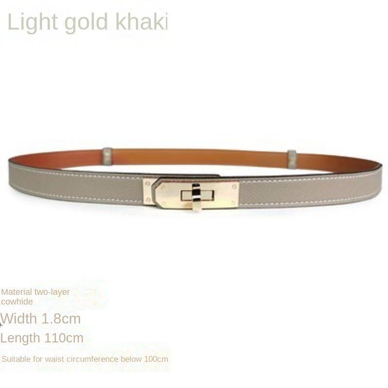 Lock Verstellbarer Gürtel Anzughose Hosengürtel Echtes Leder Freizeitgürtel Damen Passende Kleid Mode Taille von Joom DACH